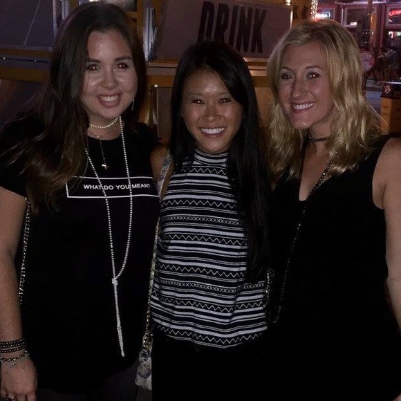 BCBG open back black and blue top - Picture 3 of 3